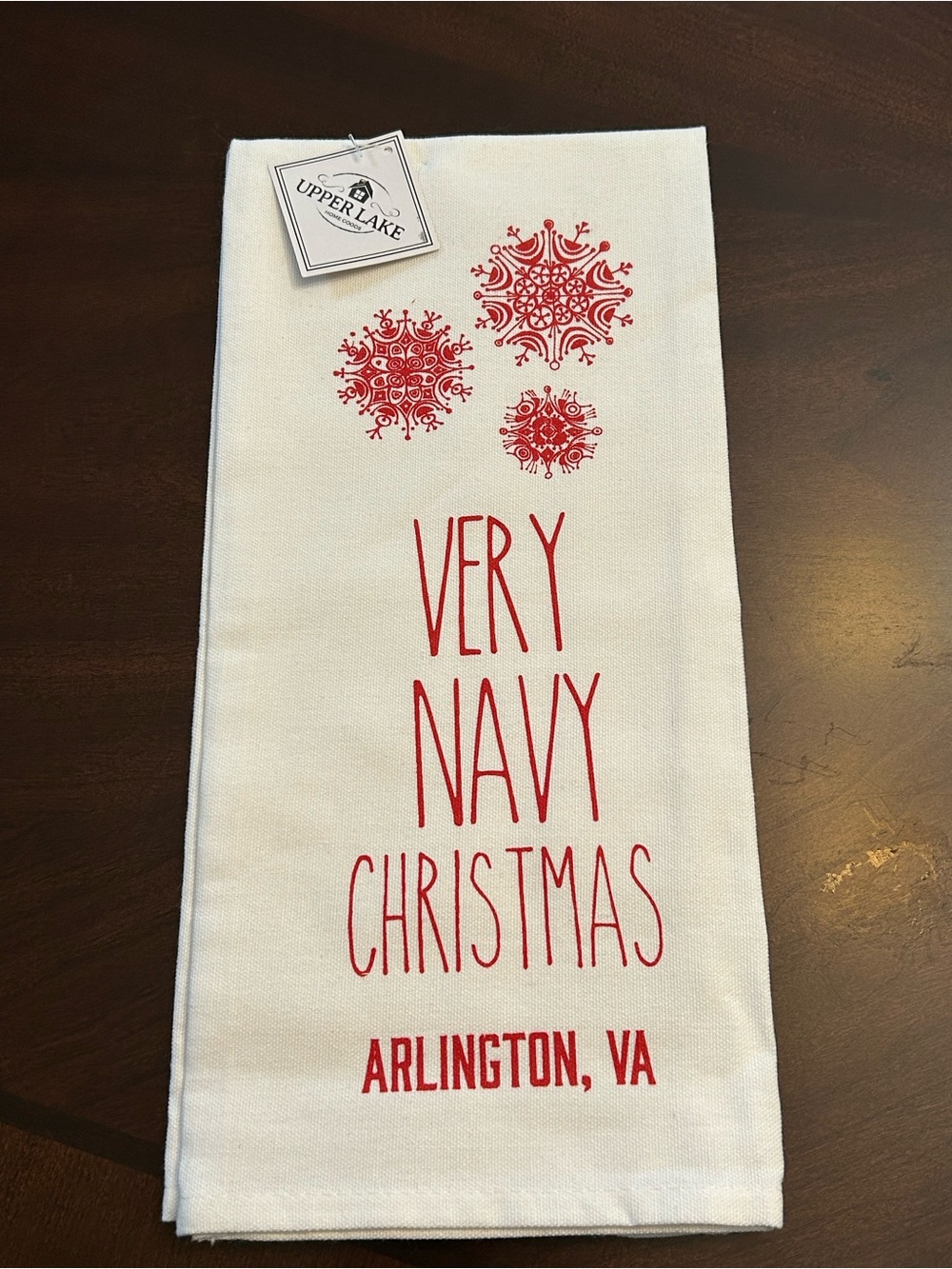 US Navy Christmas Tea Towel